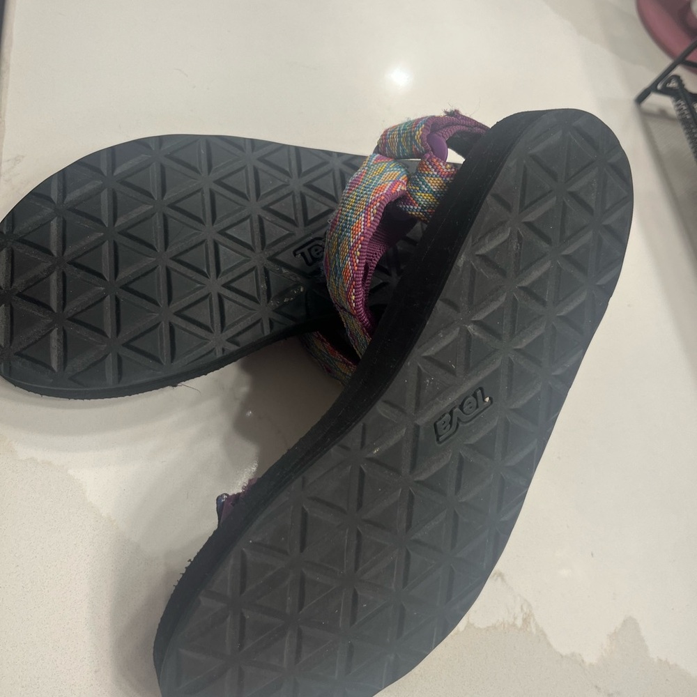 Teva Women's Purple and Multicolor Strap Sandals - Picture 4 of 5